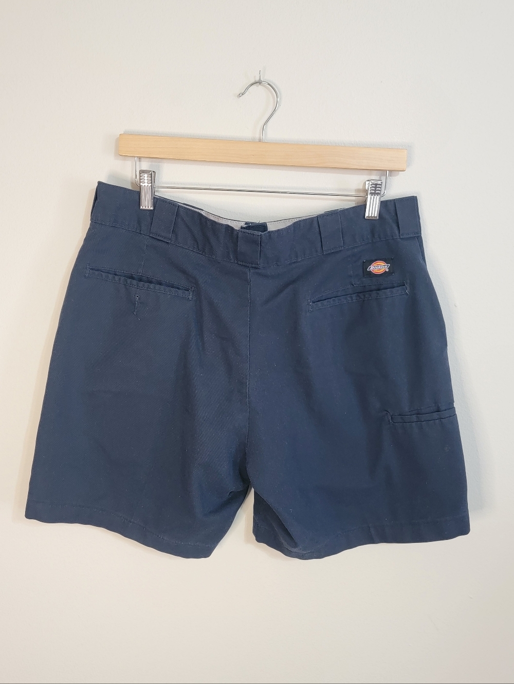 Dickies Dark Blue Work Shorts with Logo Patch